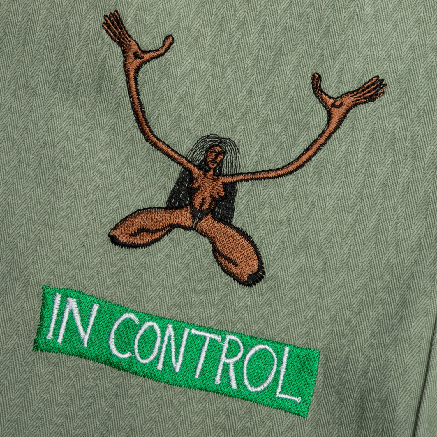 Lets Go Herringbone Pants - Green 4 Lets Go Herringbone Pants - Green - Image 4