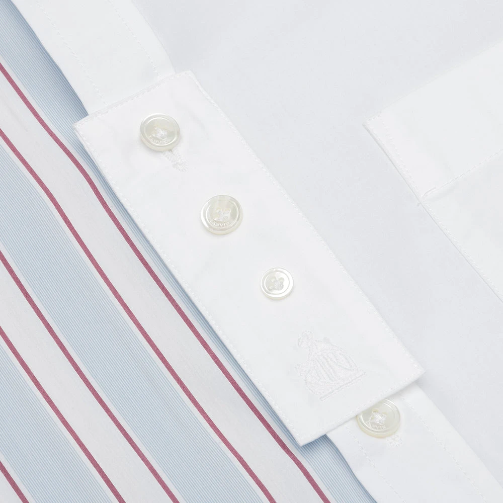 Lanvin Patchwork L/S Shirt - White 3 Lanvin Patchwork L/S Shirt - White - Image 3