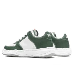 Wayne Low OG Sole Basket Leather - Green/White -Urban Fashion Sales Maison Mihara Yasuhiro Wayne Low OG Sole Basket Leather Green White A11FW712 GRWT 10 07 23 Feature KN 5