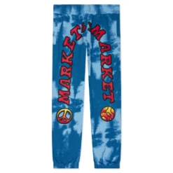 MARKET Cali Lock Gradient Tie-Dye Sweatpants - Blue