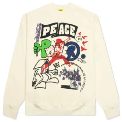 MARKET Peace And Power Crewneck - Cream