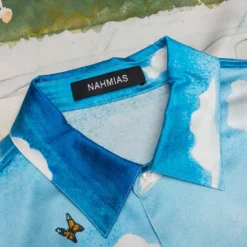 Butterfly Beach L/S Button Down - Blue Multi -Urban Fashion Sales Nahmias Butterfly Beach L S Button Down Blue Multi SS23 W24 SH5 460 02 28 23 Feature VR 9
