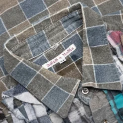 Flannel Shirt Ribbon Reflection Shirt - Assorted -Urban Fashion Sales Needles Flannel Shirt Ribbon Reflection Shirt Assorted MR354 B XL 05 21 23 Feature VR 8