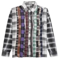 Flannel Shirt Ribbon Wide Reflection Shirt - Assorted