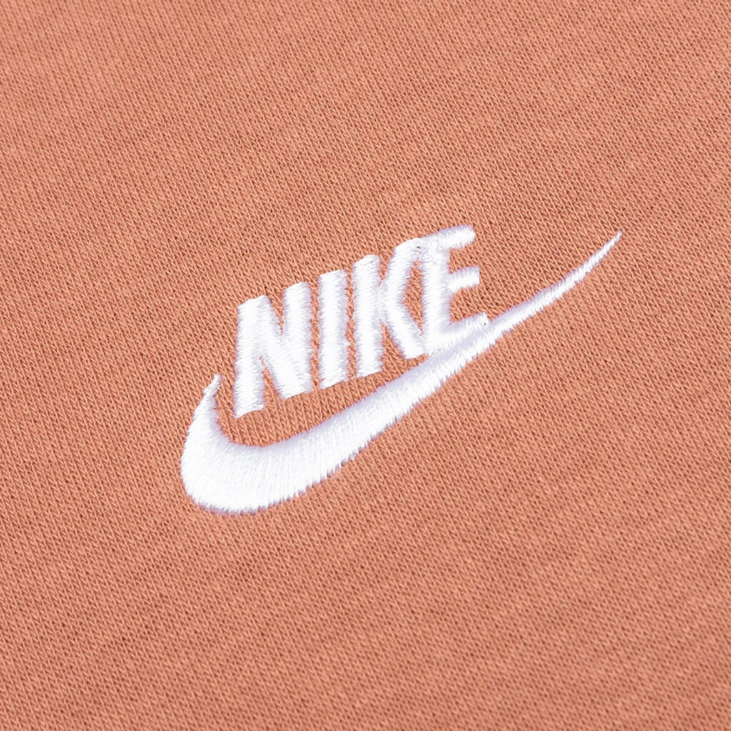 Nike Sportswear Club Fleece Crew - Mineral Clay/White 3 Nike Sportswear Club Fleece Crew - Mineral Clay/White - Image 3