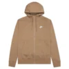 Nike Sportswear Club Fleece Full-Zip Hoodie - Dark Driftwood/White
