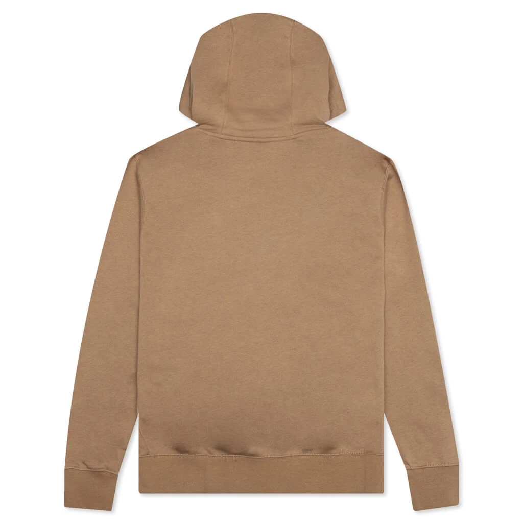 Nike Sportswear Club Fleece Full-Zip Hoodie - Dark Driftwood/White 2 Nike Sportswear Club Fleece Full-Zip Hoodie - Dark Driftwood/White - Image 2