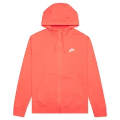 Nike Sportswear Club Fleece Full-Zip Hoodie - Magic Ember/White