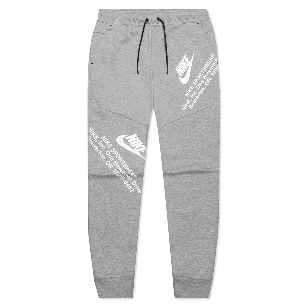 Nike Sportswear Tech Fleece Joggers - Dark Grey Heather/White 1 Nike Sportswear Tech Fleece Joggers - Dark Grey Heather/White
