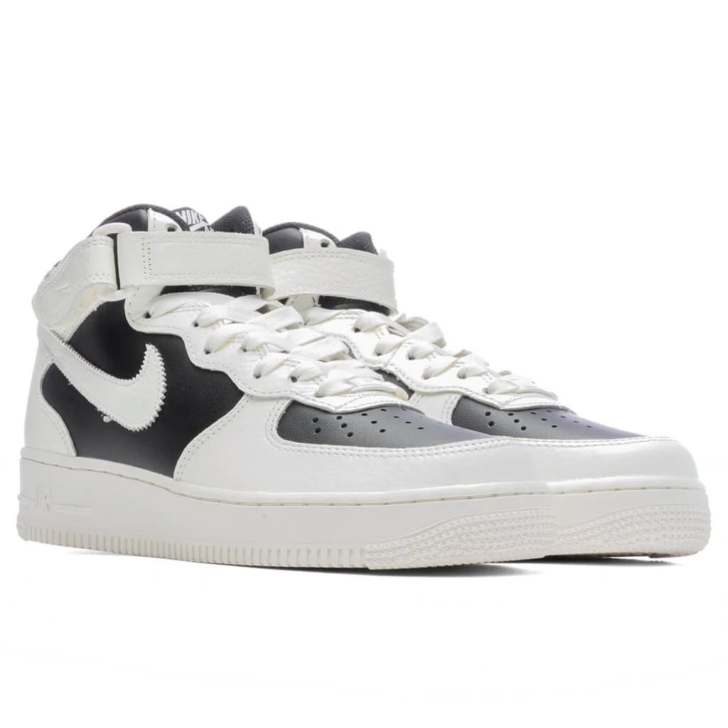 Nike Women's Air Force 1 '07 MID - Black/Sail/Coconut Milk 2 Nike Women's Air Force 1 '07 MID - Black/Sail/Coconut Milk - Image 2