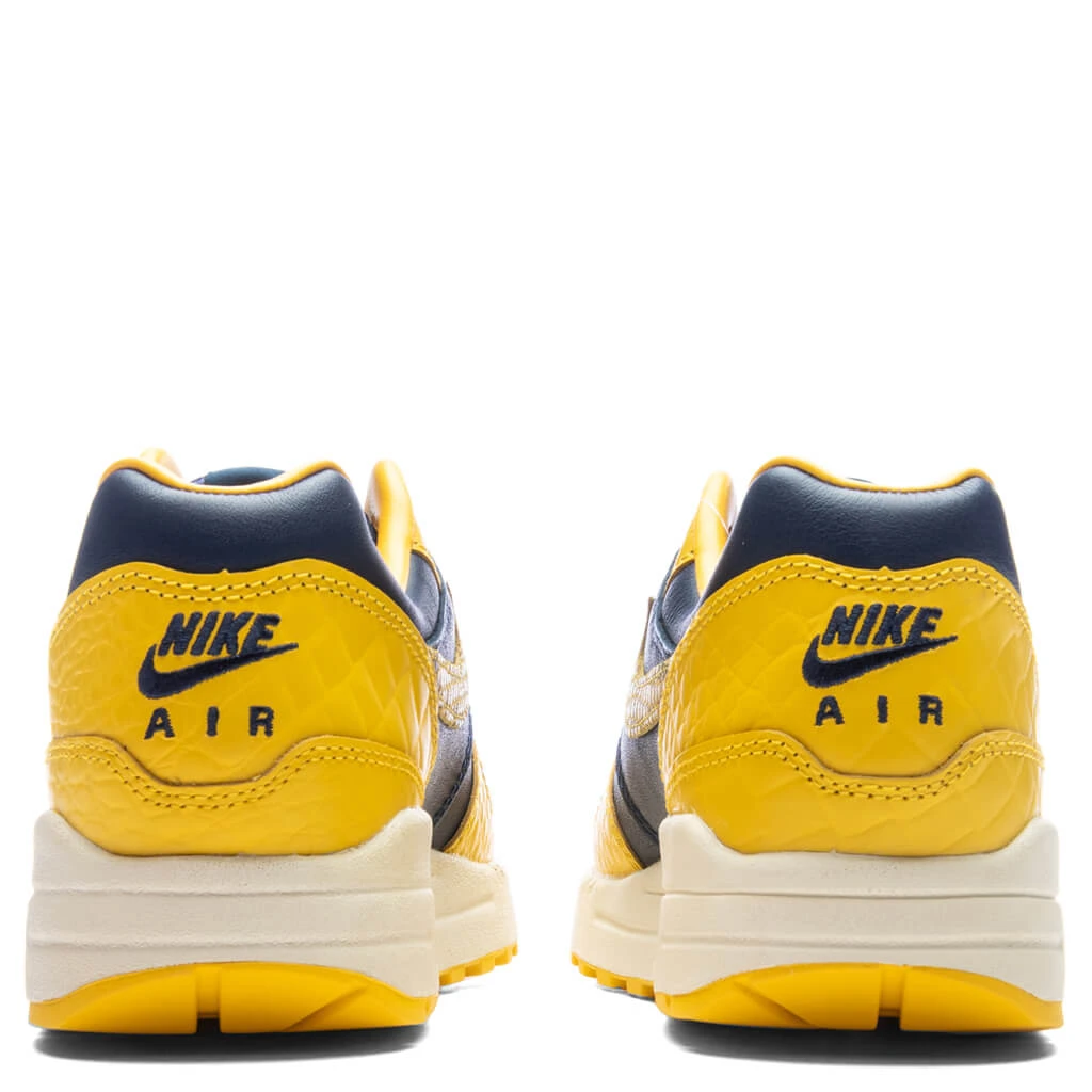 Nike Women's Air Max 1 PRM - Midnight Navy/Varsity Maize 4 Nike Women's Air Max 1 PRM - Midnight Navy/Varsity Maize - Image 4