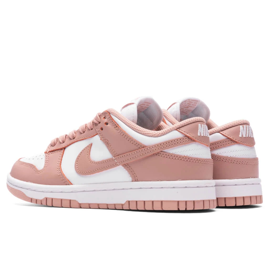 Nike Women's Dunk Low - White/Rose Whisper 3 Nike Women's Dunk Low - White/Rose Whisper - Image 3