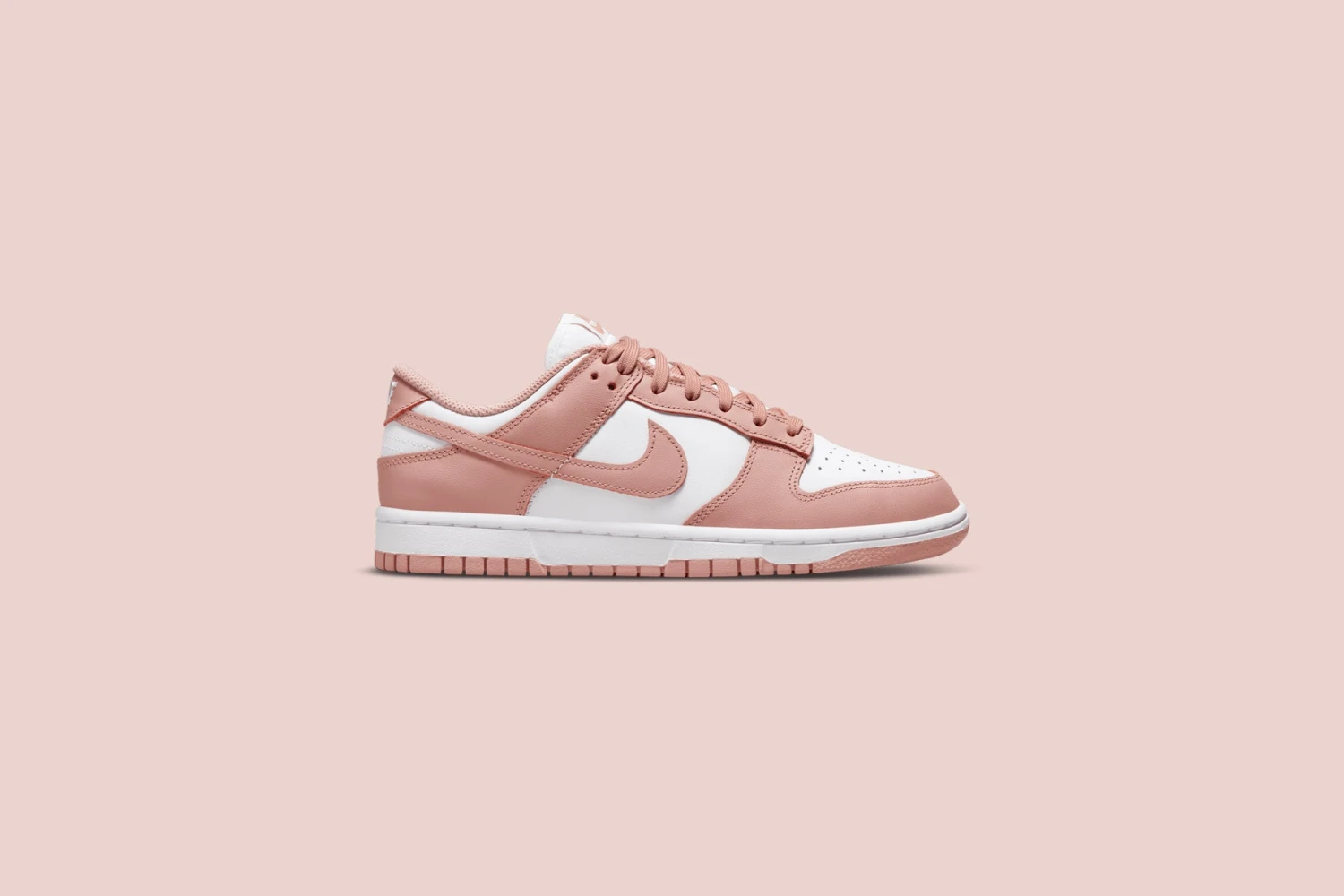 Nike Women's Dunk Low - White/Rose Whisper 5 Nike Women's Dunk Low - White/Rose Whisper - Image 5