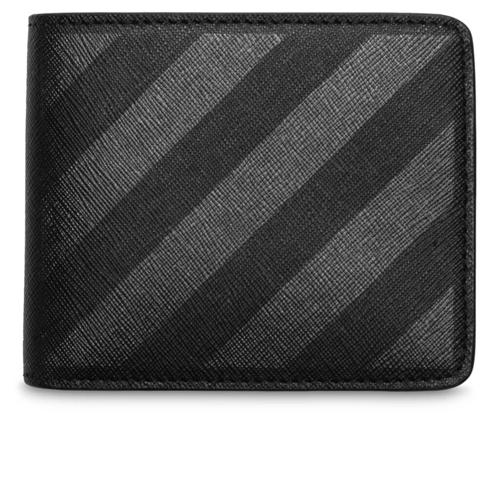 Binder Diag-Stripe Leather Wallet - Black 1 Binder Diag-Stripe Leather Wallet - Black