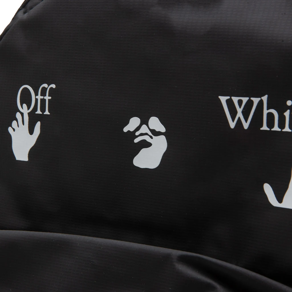 OW Logo PVC Backpack - Black/White 4 OW Logo PVC Backpack - Black/White - Image 4