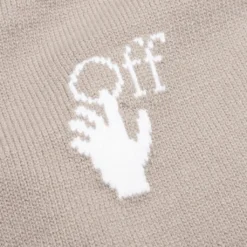 OW Logo Allover Knit Crew - Abbey Stone 8 OW Logo Allover Knit Crew - Abbey Stone -Urban Fashion Sales Off White co Virgil Abloh OW Logo Allover Knit Crew Abbey Stone OMHE095F21KNI0011701 11 02 2021 01 4