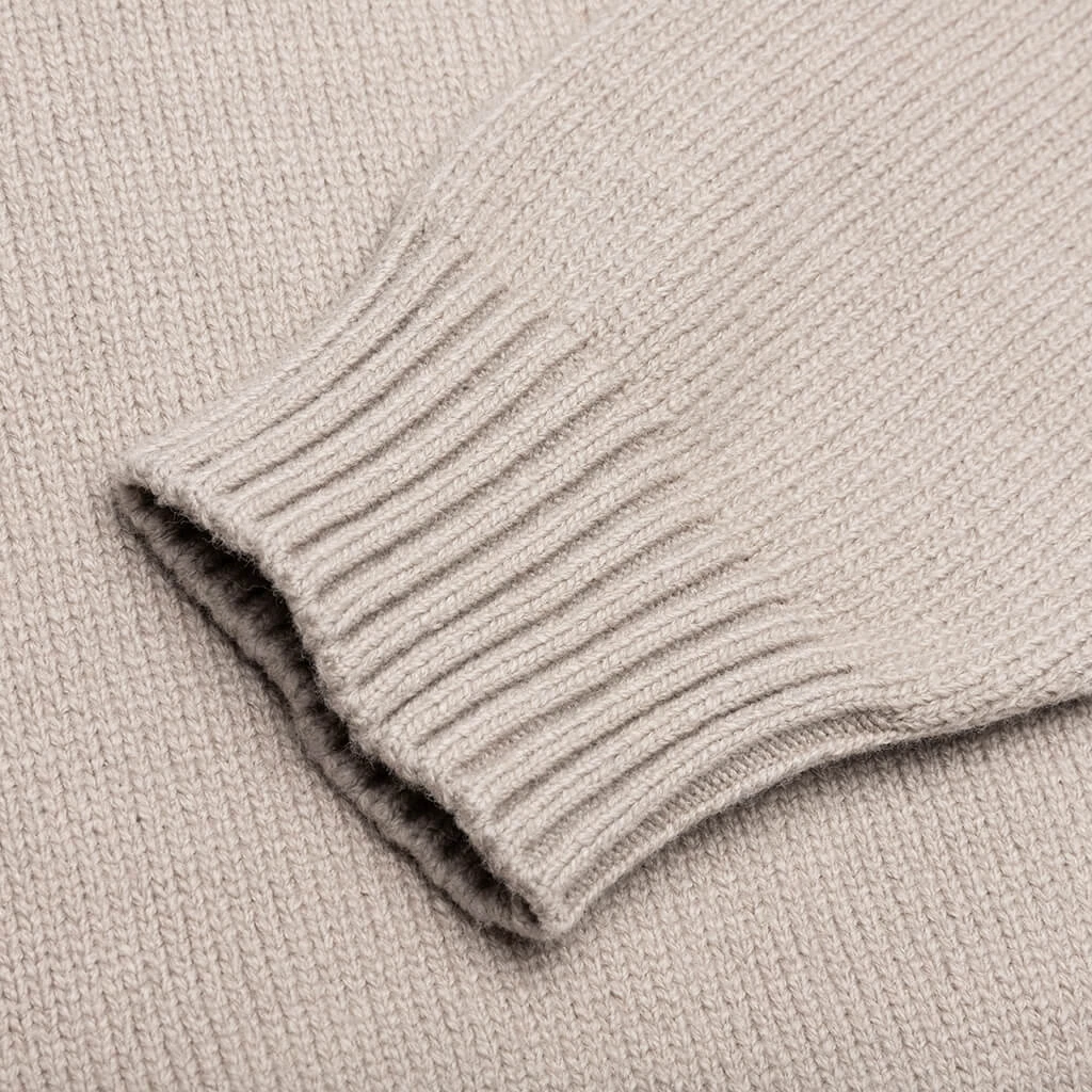 OW Logo Allover Knit Crew - Abbey Stone 5 OW Logo Allover Knit Crew - Abbey Stone - Image 5