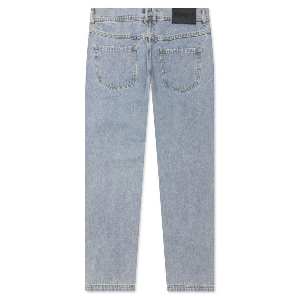 Pleasures Crawler Denim Pant - Blue 2 Pleasures Crawler Denim Pant - Blue - Image 2