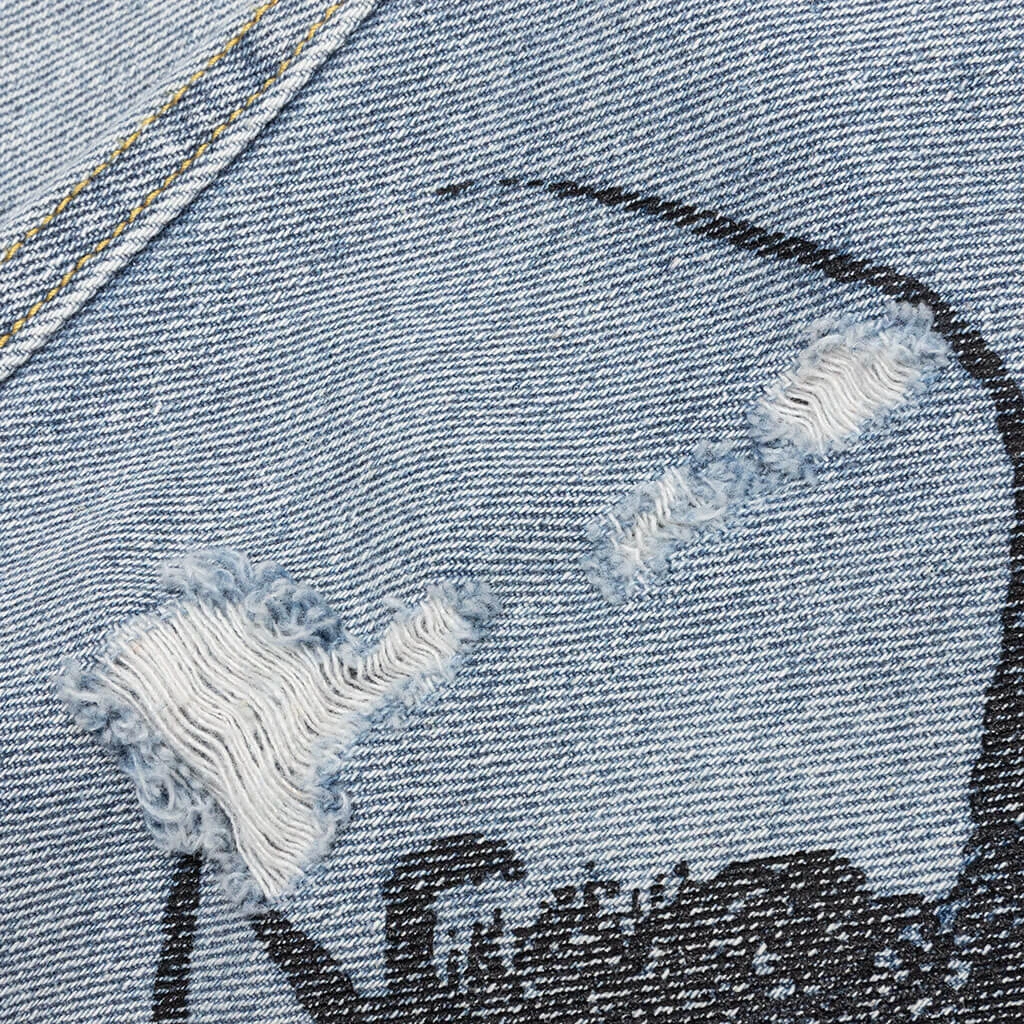 Pleasures Crawler Denim Pant - Blue 3 Pleasures Crawler Denim Pant - Blue - Image 3