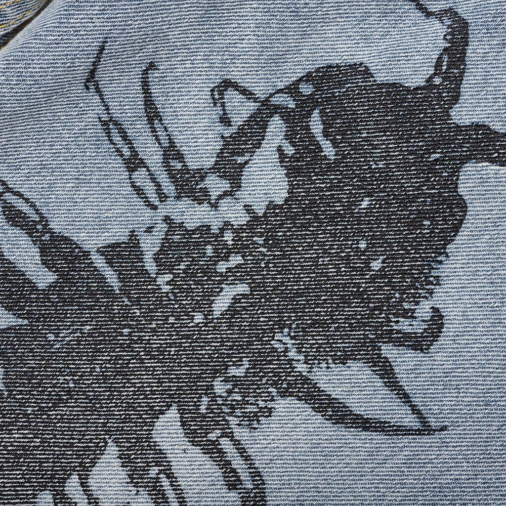 Pleasures Crawler Denim Pant - Blue 4 Pleasures Crawler Denim Pant - Blue - Image 4