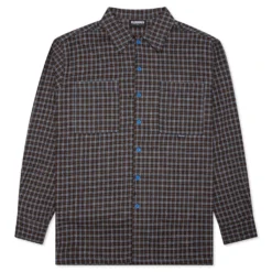 Pleasures Ignition Plaid Shirt - Brown