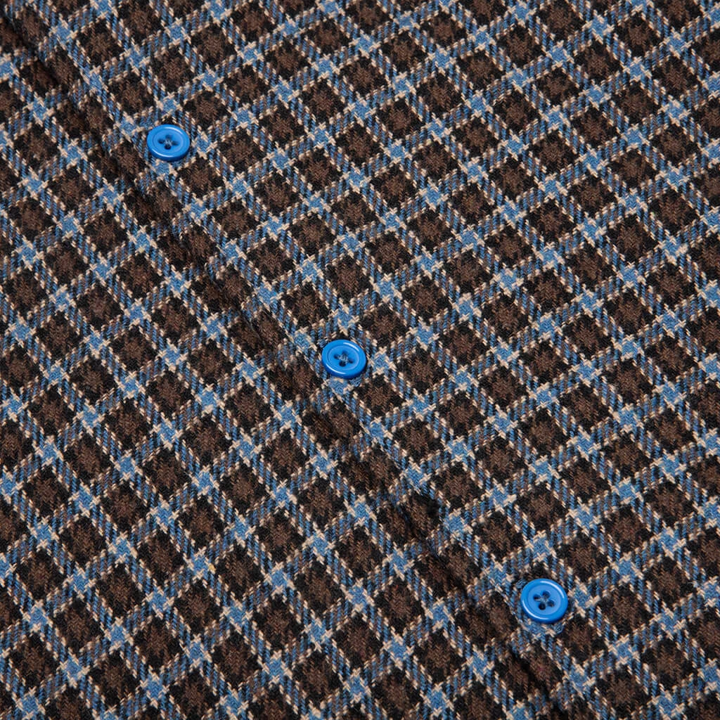 Pleasures Ignition Plaid Shirt - Brown 4 Pleasures Ignition Plaid Shirt - Brown - Image 4