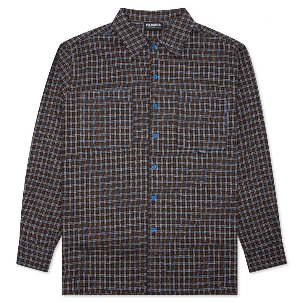 Pleasures Ignition Plaid Shirt - Brown 1 Pleasures Ignition Plaid Shirt - Brown
