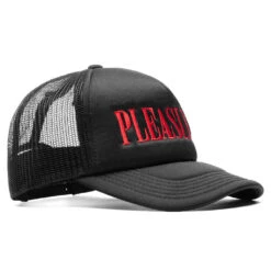 Pleasures Lithium Trucker Cap - Black -Urban Fashion Sales PLEASURES Lithium Trucker Cap Black P22SU059 BLK 08 06 22 Feature NIKKA 3