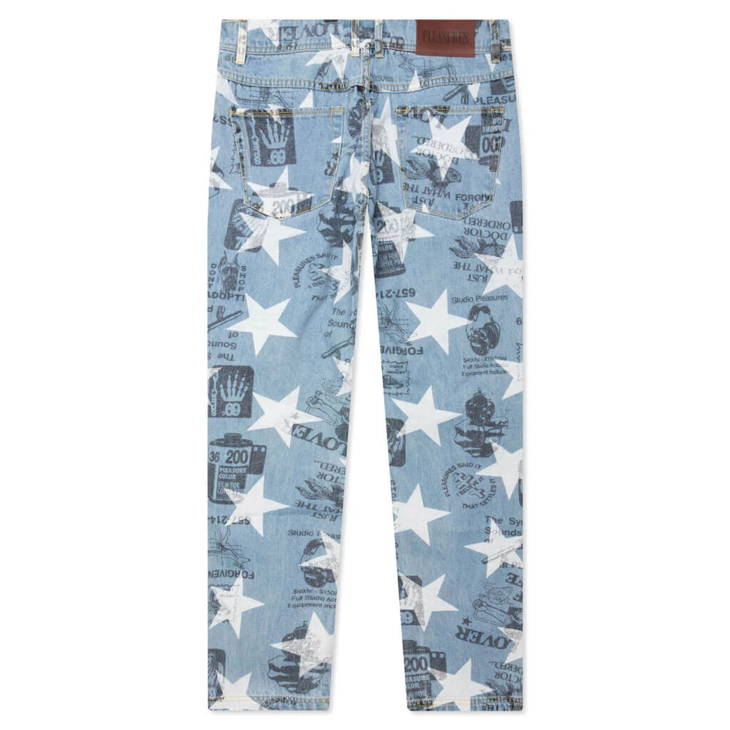 Pleasures Poppy Denim Pant - Blue 2 Pleasures Poppy Denim Pant - Blue - Image 2