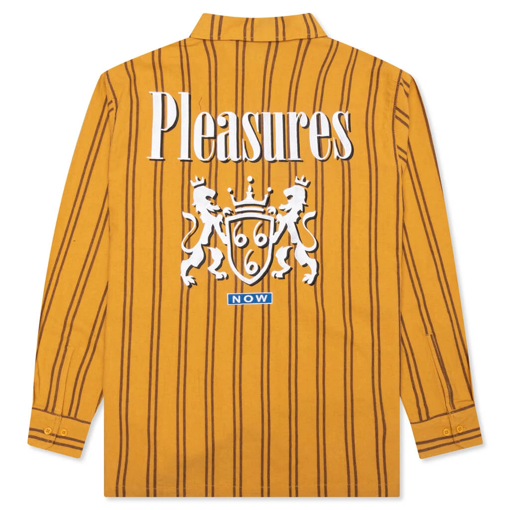 Pleasures Ruby Work Shirt - Mustard 2 Pleasures Ruby Work Shirt - Mustard - Image 2