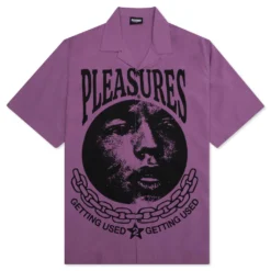 Pleasures Used Button Down - Purple