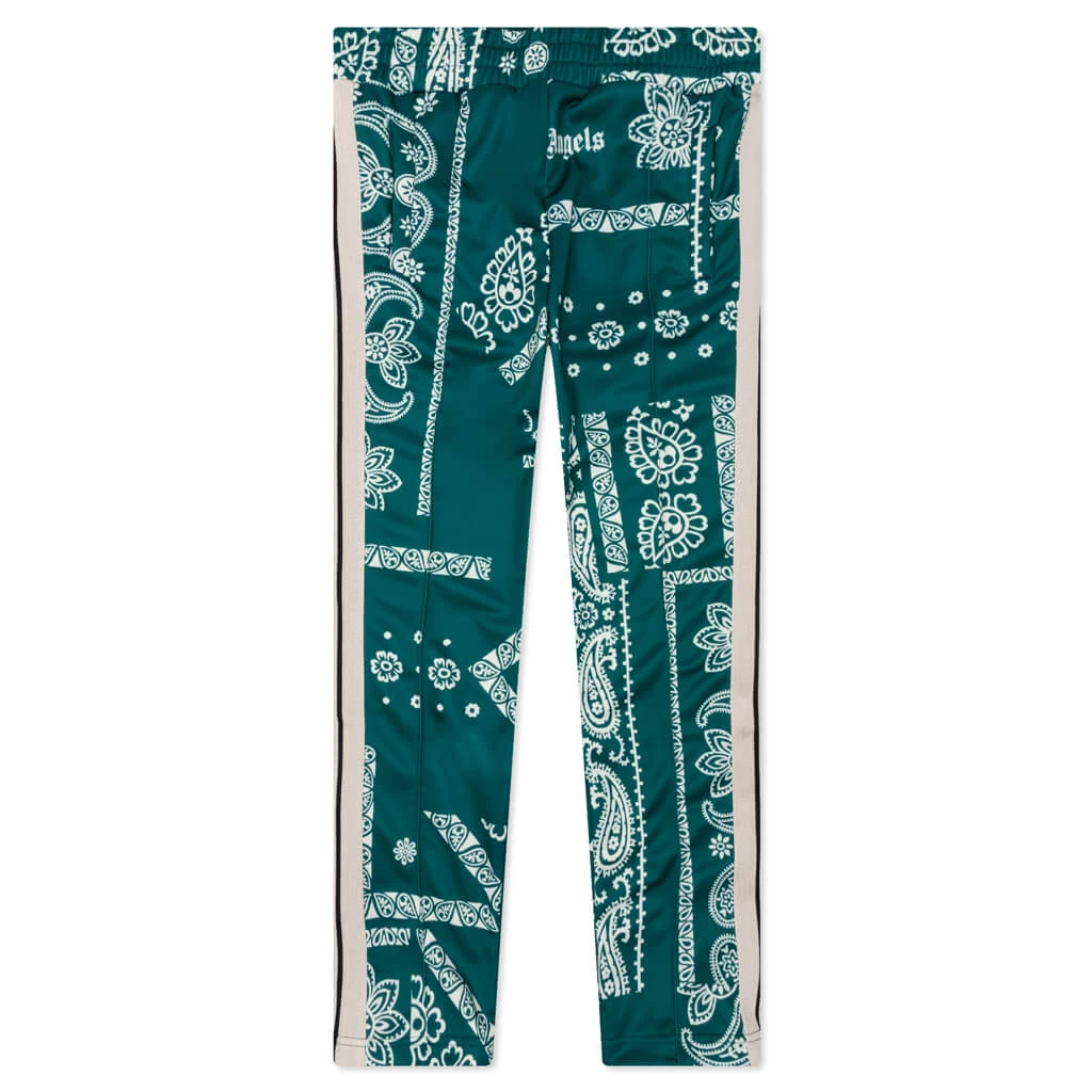 Palm Angels Bandana Track Pants - Green/White 1 Palm Angels Bandana Track Pants - Green/White
