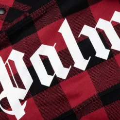 Palm Angels Classic Logo Overshirt - Red/White -Urban Fashion Sales Palm Angels Classic Logo Overshirt Red White PMES002C99FAB0012501 05 09 23 Feature KN 6