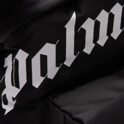 Palm Angels Curved Logo Backpack - Black/White -Urban Fashion Sales Palm Angels Curved Logo Backpack Black White PMNB012C99FAB0011001 02 24 2022 01