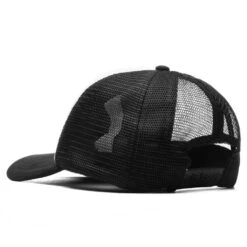 Palm Angels Curved Logo Mesh Cap - Black/Black -Urban Fashion Sales Palm Angels Curved Logo Mesh Cap Black Black PMLB068F22FAB001 1010 02 03 23 Feature JP 5