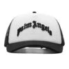Palm Angels Curved Logo Mesh Cap - Black/Black
