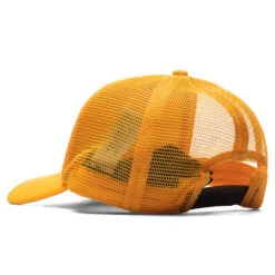 Palm Angels Curved Logo Mesh Cap - Ocher/Yellow -Urban Fashion Sales Palm Angels Curved Logo Mesh Cap Ocher Yellow PMLB068F22FAB001 1610 02 03 23 Feature JP 5