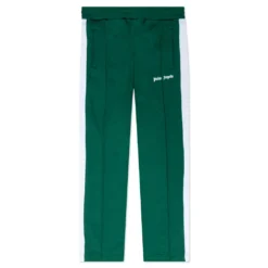 Palm Angels Kids Track Pant - Forest Green/White