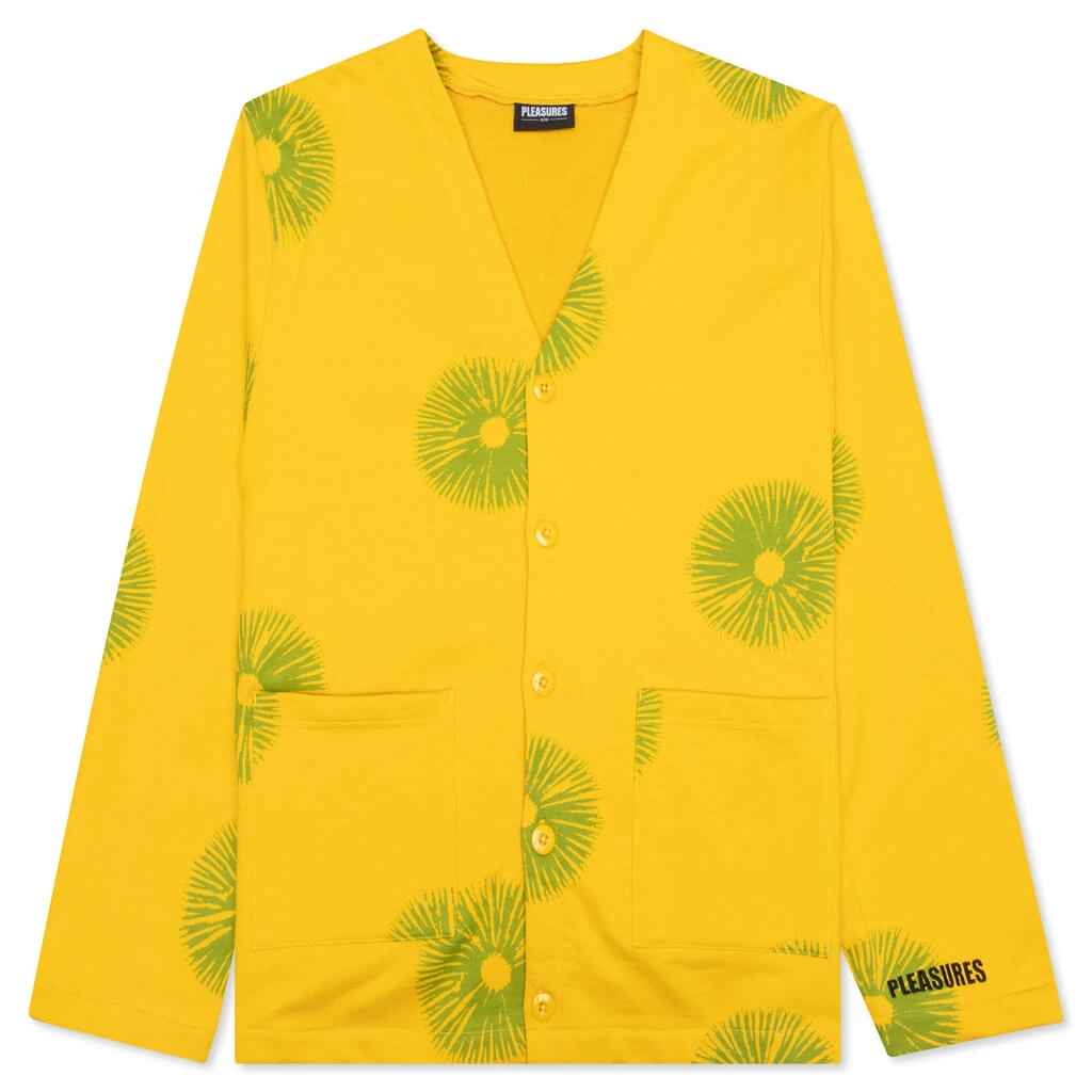 Pleasures Freeze Cardigan - Yellow 1 Pleasures Freeze Cardigan - Yellow