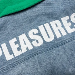 Pleasures Fried Trucker Jacket - Green/Blue 6 Pleasures Fried Trucker Jacket - Green/Blue -Urban Fashion Sales Pleasures Fried Trucker Jacket Green Blue P23SP004 GREEN 04 28 23 Feature JP 5