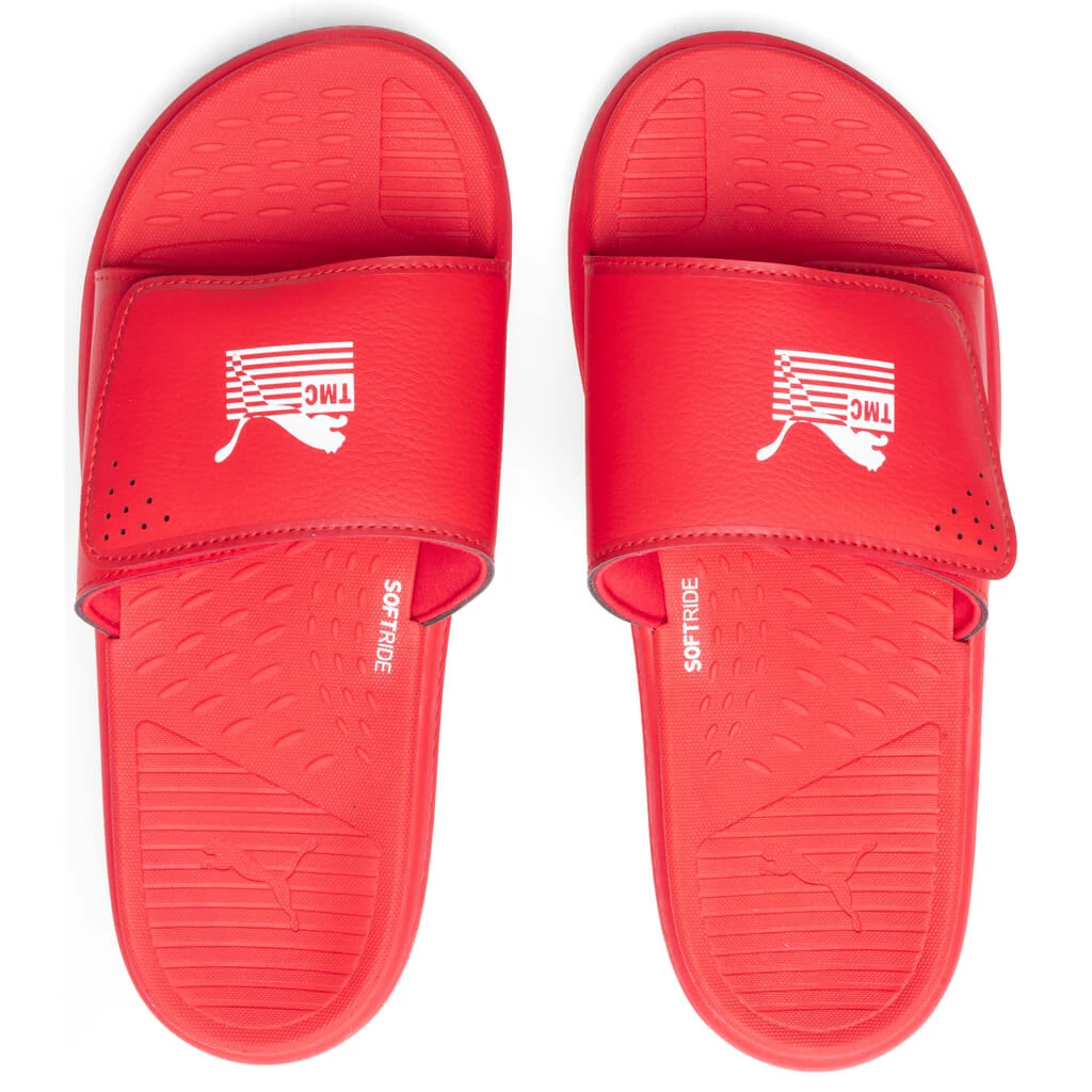 Puma X TMC SoftRide Slides - High Risk Red/White 2 Puma X TMC SoftRide Slides - High Risk Red/White - Image 2