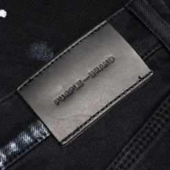 P001 - Black Resin Knee Slit -Urban Fashion Sales Purple Denim P001 Black Resin Knee Slit P001 BRKS122 12 22 2021 01 3