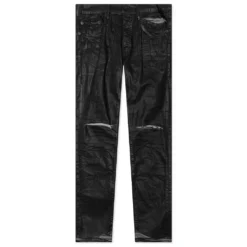 Purple Denim P001 - Worn Grey Black Coated