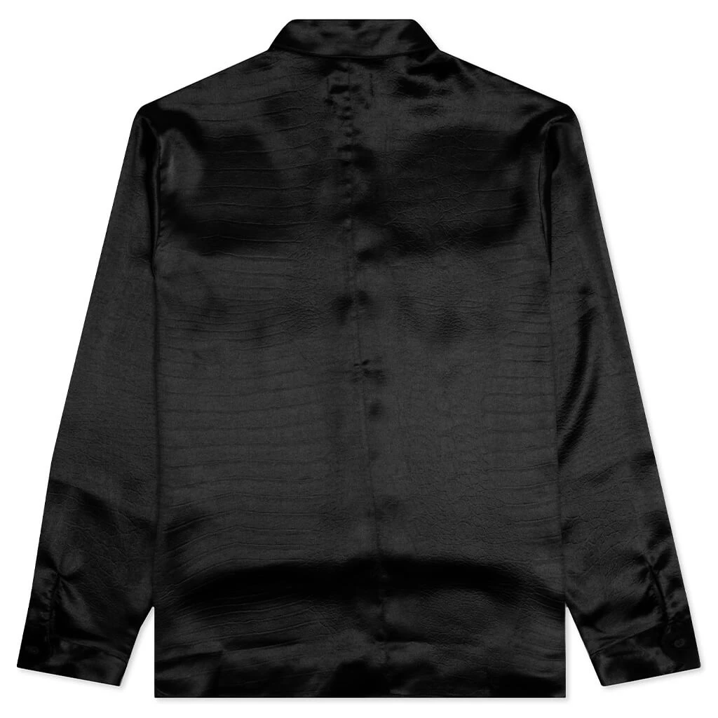 Malcom Shirt - Black Crocodile 2 Malcom Shirt - Black Crocodile - Image 2