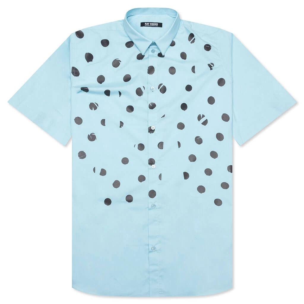 Raf Simons Polka Dot Print S/S Shirt - Blue 1 Raf Simons Polka Dot Print S/S Shirt - Blue