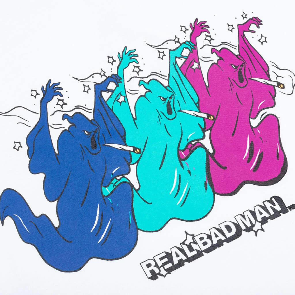 Smokin Ghost S/S Tee - White 3 Smokin Ghost S/S Tee - White - Image 3