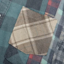 Rebuild By Flannel Shirt 7 Cuts Shirt / Reflection - Turquoise/Navy 8 Rebuild By Flannel Shirt 7 Cuts Shirt / Reflection - Turquoise/Navy -Urban Fashion Sales Rebuild by Needles Flannel Shirt 7 Cuts Shirt Reflection Turquoise Navy LQ305 MLT MD 002 01 01 23 Feature VR 8