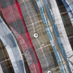 Rebuild By Flannel Shirt Ribbon Shirt / Reflection - Olive/Charcoal 7 Rebuild By Flannel Shirt Ribbon Shirt / Reflection - Olive/Charcoal -Urban Fashion Sales Rebuild by Needles Flannel Shirt Ribbon Shirt Reflection Olive Charcoal LQ311 MLT XL 001 12 05 22 Feature DV 5