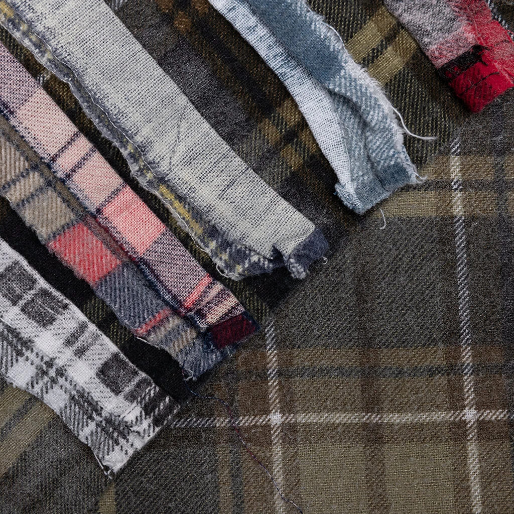 Rebuild By Flannel Shirt Ribbon Shirt / Reflection - Olive/Charcoal 5 Rebuild By Flannel Shirt Ribbon Shirt / Reflection - Olive/Charcoal - Image 5