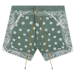 Rhude Bandana Shorts - Sage